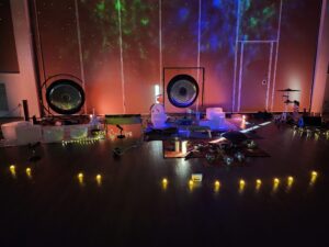 Live acoustic sound bath sanctuary setting with candles and symphonic gongs.Live acoustic sound bath sanctuary setting with candles and symphonic gongs.
